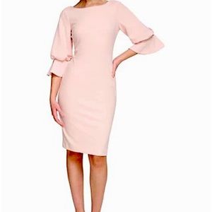 Calvin Klein Puff Sleeve Sheath Dress 10